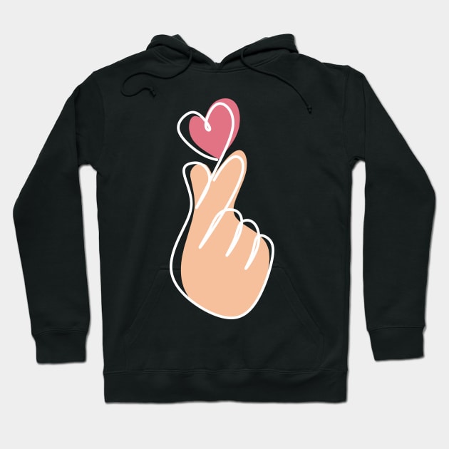 Finger Heart Hoodie by mirailecs